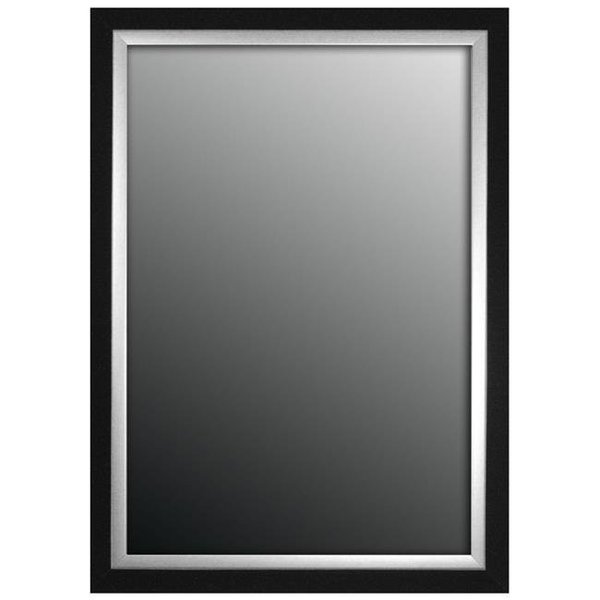 Hitchcock-Butterfield Hitchcock Butterfield 807500 Black & Brushed Nickel Silver Montevideo Natural Wall Mirror - 25.75 x 35.75 in. 807500